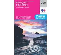 Landranger 200 Newquay & Bodmin, Camelford & St Austell Map With Digital Version, Pink One Size