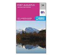 Landranger 34 Fort Augustus, Glen Roy & Glen Moriston Map With Digital Version - Pink, Pink One Size