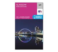 Landranger 64 Glasgow, Motherwell & Airdrie Map With Digital Version - Pink, Pink One Size