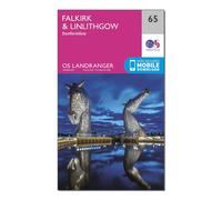 Landranger 65 Falkirk & Linlithgow, Dunfermline Map With Digital Version - Pink, Pink One Size