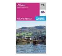 Landranger 76 Girvan, Ballantrae & Barrhill Map With Digital Version, Pink One Size