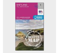 Landranger Active 1 - Shetland Yell, Unst and Fetlar Map With Digital Version One Size