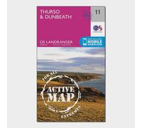 Landranger Active 11 Thurso & Dunbeath Map With Digital Version - Pink, Pink One Size