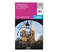 Landranger Active 120 Mansfield & Worksop, Sherwood Forest Map With Digital Version - Clear, Clear One Size