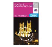Landranger Active 121 Lincoln & Newark-On-Trent Map With Digital Version - Pink, Pink One Size