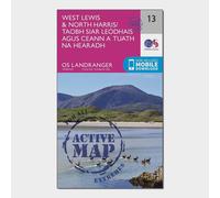 Landranger Active 13 West Lewis & North Harris Map With Digital Version, Pink One Size