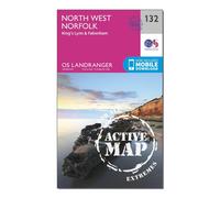 North West Norfolk, King's Lynn & Fakenham: (OS Landranger Active Map 132 February 2016 ed)