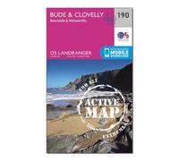 Bude & Clovelly Map | Weatherproof | Boscastle & Holsworthy | Ordnance Survey | OS Landranger Active Map 190 | England | Walks | Cycling | Days Out | Maps | Adventure