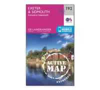 Landranger Active 192 Exeter & Sidmouth, Exmouth & Teignmouth Map With Digital Version, Pink One Size
