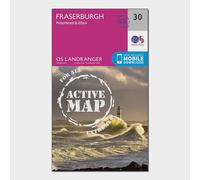 Landranger Active 30 Fraserburgh, Peterhead & Ellon Map With Digital Version, Pink One Size