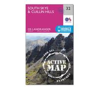 South Skye & Cuillin Hills: (OS Landranger Active Map 032 February 2016 ed)