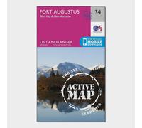 Landranger Active 34 Fort Augustus, Glen Roy & Glen Moriston Map With Digital Version, Pink one size