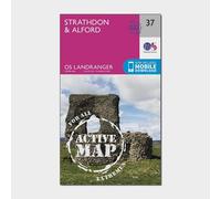 Landranger Active 37 Strathdon & Alford Map With Digital Version, Pink One Size