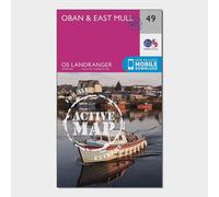 Landranger Active 49 Oban & East Mull Map With Digital Version - Pink, Pink One Size