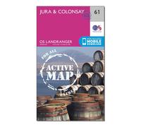 Landranger Active 61 Jura & Colonsay Map With Digital Version - Yellow, Yellow One Size
