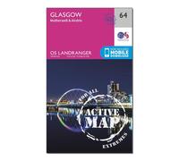 Landranger Active 64 Glasgow, Motherwell & Airdrie Map With Digital Version - Pink, Pink One Size