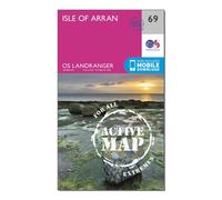 Landranger Active 69 Isle Of Arran Map With Digital Version - Pink, Pink one size