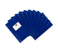 Landre 100420087 Notebook A5 10-Pack with Name tag Embossed in Bast Look Blue Flexible and wipeable