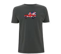 Landrover Series 1 Men's T-Shirt Union Jack Best of British Off Road Defender (XX Large, Grey)