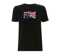Landrover Series 11A Union Jack British Men's T-Shirt Jeep 4wd Flag Car England Rivet (XXX Large, Black)