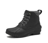 Lands' End Dakota Insulated Womens Duck Boots - Waterproof Snow or Rain Boots Women - Black, Brown, or Grey Winter Boots for Women Size 6 to 11, Black, 4 UK