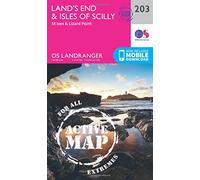 Land's End & Isles of Scilly, St Ives & Lizard Point: 203 (OS Landranger Active Map)