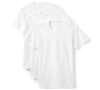 Lands' End - Men’s Crew Neck White T Shirts 3 Pack, Size L - 100% Cotton Jersey - Short Sleeve, Seam-Free Sides - Soft Everyday Layering Tee for Comfort and Easy Wear - Men's Clothing