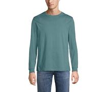 Lands' End - Men’s Super-T Green Long Sleeve T-Shirt - Size M - Traditional Fit Ringspun Cotton Jersey with Easy-Care Finish - Reinforced Seams and Ribbed Cuffs - Men's Clothing