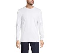 Lands' End - Men’s Super-T White Long Sleeve T-Shirt - Size L - Traditional Fit Ringspun Cotton Jersey with Easy-Care Finish - Reinforced Seams and Ribbed Cuffs - Men's Clothing