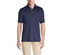 Lands’ End - Men’s Supima Blue Polo Shirt - Size S - Traditional Fit, Short Sleeved - 100% American-Grown Supima Cotton - Soft Interlock Jersey - Rib-Knit Collar - Men's Clothing