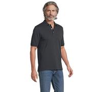 Lands’ End - Men’s Supima Dark Charcoal Heather Polo Shirt - Size M - Traditional Fit, Short Sleeved - 100% American-Grown Supima Cotton - Soft Interlock Jersey - Rib-Knit Collar - Men's Clothing