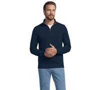 Lands' End Men's Bedford Quarter Zip Jumper Blue L