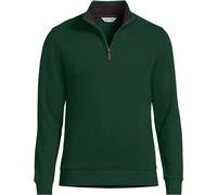 Lands' End Men's Bedford Quarter Zip Jumper in Dark Green | Size: Small lands end Dark Green S