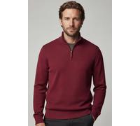 Lands' End Men's Bedford Quarter Zip Jumper in Dark Red | Size: XL lands end Dark Red XL