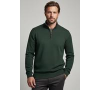 Lands' End Men's Bedford Quarter Zip Jumper in Green | Size: Small lands end Green S