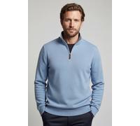 Lands' End Men's Bedford Quarter Zip Jumper in Light Blue | Size: Medium lands end Light Blue M