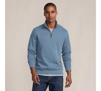 Lands' End Men's Bedford Quarter Zip Jumper in Mid Blue | Size: Small lands end Mid Blue S