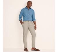 Lands' End Men's Belted Textured Chinos, Straight Fit in Stone | Size: 33R lands end Stone 33R