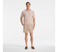 Lands' End Men's Cotton Blend Johnny Collar Knit in Natural | Size: Medium lands end Natural M