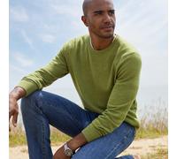 Lands' End Men's Crew Neck Cashmere Jumper in Olive | Size: Medium lands end Olive M