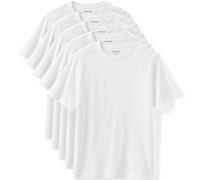 Lands' End Mens Crew Neck T-Shirt - 5 Pack White XL