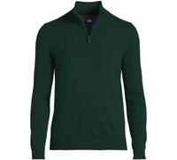 Lands' End Men's Half Zip Cashmere Jumper in Dark Green | Size: Medium lands end Dark Green M