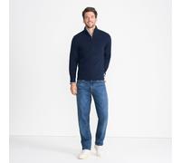 Lands' End Men's Half Zip Cashmere Jumper in Dark Navy | Size: Medium lands end Dark Navy M