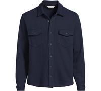 Lands' End Men's Long Sleeve Bedford Utility Overshirt in Dark Navy | Size: Medium lands end Dark Navy M