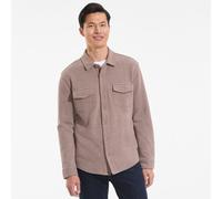 Lands' End Men's Long Sleeve Bedford Utility Overshirt in Light Brown | Size: Medium lands end Light Brown M