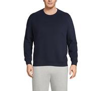 Lands' End Men's Long Sleeve Serious Sweats Crewneck Sweatshirt, Radiant Navy, Large