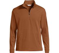 Lands' End Men's Performance Pique Quarter Zip Sweater in Brown | Size: Medium lands end Brown M