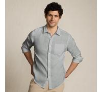 Lands' End Men's Premium Pure Linen Long Sleeve Shirt in Pale Green | Size: Medium lands end Pale Green M