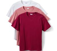 Lands' End Men's Pure Cotton Crew Neck T-Shirt - 3 Pack in Burgundy | Size: Small lands end Burgundy S