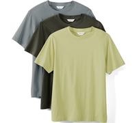 Lands' End Men's Pure Cotton Crew Neck T-Shirt - 3 Pack in Light Green | Size: Small lands end Light Green S